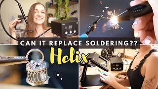 Can Welding REPLACE Soldering in Jewelry Metalsmithing?? How to Use Helix Welder