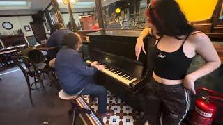 Pub Piano Becomes A Boogie Babe Magnet