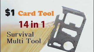 $1 Credit Card Tool 11 in 1 Survival Card Multi Tool