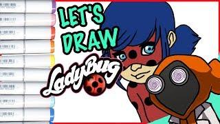 Lets Draw LadyBug with Professor Scribbles #miraculousladybug