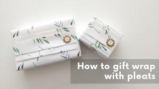 How to gift wrap with pleats + 간단한 주름포장법 + 리본이 없어도 예뻐요