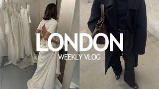 LONDON WEEKLY VLOG | Trying on Wedding Dresses, Blank Street Matcha & Books