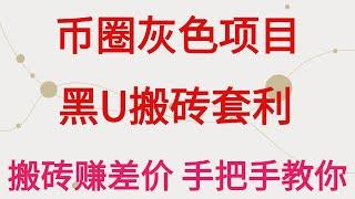 【黑u是什么】什么是黑u|黑usdt|黑u怎么查|黑u如何出售购买，黑U是什么，怎么利用黑U进行搬砖，分享一个简单搬运网赚项目，2023年最新偏门网赚（真实演示）