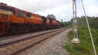 Chugging ALCO's GTL WDM3D TWINS with Tirupati Kolhapur Haripriya Express | Indian railways