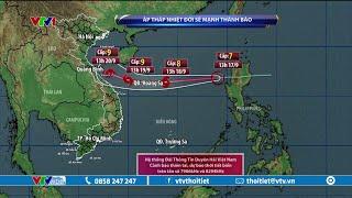 Áp thấp nhiệt đới khả năng đêm nay, sáng mai sẽ mạnh lên thành bão | VTVWDB
