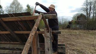 Разборка старой постройки. Прогулка по окрестностям в  удалённую деревню#115