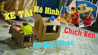 Siêu Báo | Thử Thách Chế Tạo Mô Hình Xe Tải Bóp Kèn Basuri