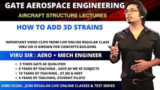 How to combine 3D strains | aircraft structures GATE lectures | aerospace engineering videos