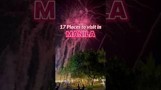 17 Places to visit in Manila,Philippines  #travel #travelreels #manila #philippines #travelguide