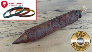 Rusty Plumb Bob Restoration - Red Label Abrasives Surface Conditioning Belts Four Year Review