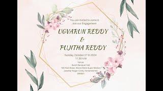 UGVARUN & PUJITHA Engagement Live streaming By Anil Abbadi #engagement #photography #live