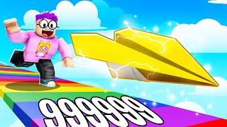 We Go MAX LEVEL In ROBLOX YEET A PLANE SIMULATOR!? (RAREST PAPER PLANES UNLOCKED!)