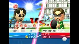 Wii Sports Resort - Table Tennis Match:  vs Sandra (Level 2511) & Vincenzo (Level 2516)