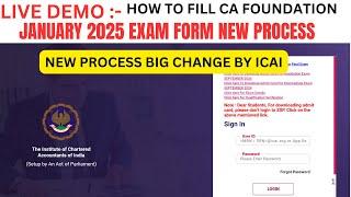 How to Fill CA Foundation January 2025 Exam Form | Full Process | CA Foundation Exam Form Process