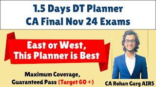 1.5 Days DT Planner For Nov 24 CA Final Exams | ABC Analysis| CA Rohan Garg AIR5