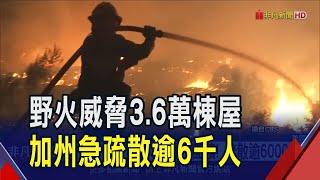 野火肆虐南加州 300個小巨蛋面積陷火海! 44度高溫助長火舌 千人投入滅火但僅3%獲得控制 ｜非凡財經新聞｜20240910