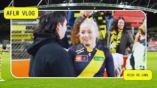 Sarah Hosking to shave her eyebrows off? Richmond vs Carlton [AFLW VLOG]