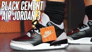 2024 Air Jordan 3 Black Cement Review and On Foot | 2024 vs 2018 Air Jordan 3 Black Cement