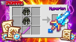 Crafting the Ironman HYPERION… (Hypixel Skyblock Ironman) Ep.394