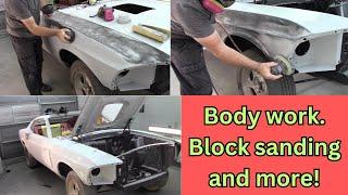 Body work on classic cars. How to block sand and more. Slither 58. #mustang #howto #diy