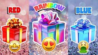 Choose Your Gift...! Red, Rainbow or Blue - How Lucky Are You?  iQuiz