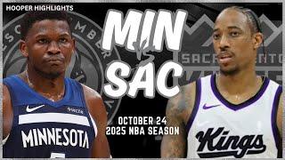 Minnesota Timberwolves vs Sacramento Kings Full Game Highlights | Oct 24 | 2025 NBA Season