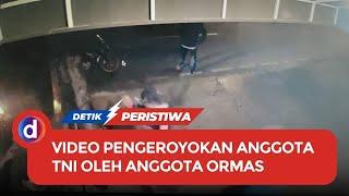 Video CCTV: Detik-detik Anggota TNI Dikeroyok Anggota Ormas di Jaksel