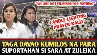 TAGA DAVAO CITY KUMILOS NA PARA SUPORTAHAN SI VP SARA AT ZULEIKA LOPEZ! CANDLE LIGHTING RALLY.