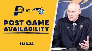 Indiana Pacers Postgame Media Availability at Orlando Magic | November 13, 2024