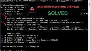 How To Fix Flutter Android License Status Unknown Problem | Android Studio SDK