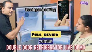 Samsung Double Door Refrigerator RT34C4522B1|Unbox Vlog | Full Review|#demo #samsung #refrigerator