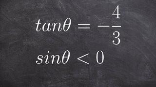 Evaluate the six trig functions by when given one value and constraint