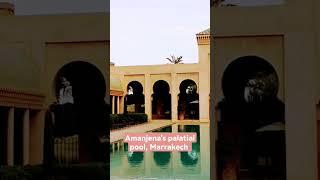 The beautiful outdoor pool at Amanjena in Marrakech