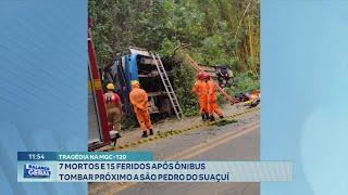 Tragédia na MGC-120: 7 Mortos e 15 Feridos após Ônibus Tombar próximo a São Pedro do Suaçuí.