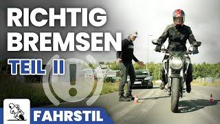 Fahrtechnik richtig bremsen Part II - Bremsweg, ABS, Körperhaltung uvm.beim Motorrad