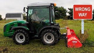 Is This Ferrari Tractor Mowing Backwards a Game Changer?