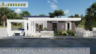 Project #19: 3-BEDROOM BUNGALOW HOUSE DESIGN | MODERN HOUSE DESIGN | 'Design Concept'