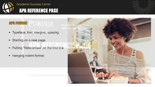 APA Reference Page Format