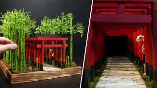 How To Make Torii Gates and Bamboo Forest Diorama 【DIY / Polymer Clay / Sculpture】