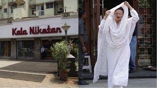 Actress Rekha Ji Spotted At  Kala Niketan Juhu, Mumbai