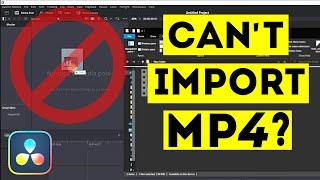 Why Can't You Import MP4 in Davinci Resolve ? Easy Fix