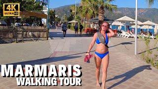 Central Marmaris Summer Heatwave Walk | July 2022 Muğla, Turkey [4K UHD 60 fps]