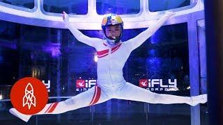 This Indoor Skydiver Is Defying Gravity and Expectations