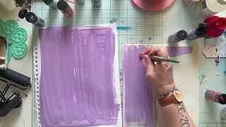 How To Make Monochromatic Backgrounds with Paints and Stencils