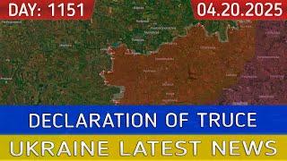 20 Apr: Beginning of CEASEFIRE and US threats | Russia vs Ukraine War News and Map Update Today