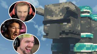 Gamers Reaction to First Seeing a Ravager in Minecraft ft. Jacksepticeye, Markiplier, Pewdiepie