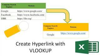 Create  Hyperlink with Vlookup