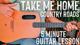 Take Me Home, Country Roads John Denver Guitar Tutorial // Country Roads Guitar Lesson #1020