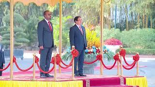 Prime Minister hosts welcome ceremony for Ethiopian counterpart
