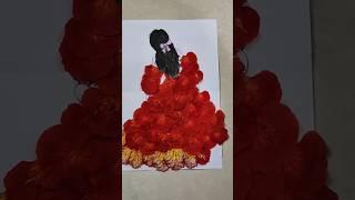 flower girl painting ️#shorts#shorts feed#diy#craft#art#painting